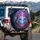Forest Ancient Wisteria Lavender Fuchsia Blossoms Glowing Flora - Nature Lover Gift Spare Tire Cover - 3