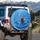 Red Cherry Dappled Sunlight Water Ripples - Everyday Lifestyle Outdoor Decor Gift Spare Tire Cover - 3