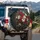 Red Roses White Lilies Lush Floral Bouquet - Decor Gift for Garden Lover Spare Tire Cover - 3