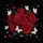Dark Red Roses Butterflies Glitter Hearts Foliage Decor Gift Spare Tire Cover - 6