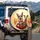 Expressive Dogs Driving Red Steering Wheel - Road Trip Adventure Gift for Dog Lovers Spare Tire Cover - 3