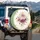 Rich Pink Purple Delicate Wildflower Botanical Foliage - Nature Lover Decor Gift Spare Tire Cover - 3