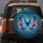 Iridescent Blue Morpho Butterfly Pink Hibiscus Glowing Swirls Celestial - Wildlife Lover Spare Tire Cover - 5