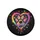 Black Neon Rainbow Heart Paw Prints - Pet Owner Lifestyle Vehicle Accessory Spare Tire Cover - 4