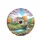 Cream House River Bridge Green Hill Flowers Trees Sky Scene Decor Gift Spare Tire Cover - 4