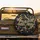 Emerald Ruby Sapphire Amethyst Gold Filigree Dragonfly Black Silk - Luxury Decor Gift Spare Tire Cover - 2