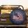 Grand Waving American Flag Starburst - Deep Red White Blue Independence Day Decor Spare Tire Cover - 2