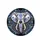 White Elephant Sapphire Blue Gold Floral Scrollwork Spare Tire Cover - 4