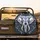 White Elephant Sapphire Blue Gold Floral Scrollwork Spare Tire Cover - 2
