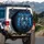 Blue Black Tiger Luminous Electric Eyes Ethereal Cosmic Dust - Wildlife Lover Decor Gift Spare Tire Cover - 3