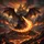 Black Dragon Fire Castle Lava Landscape - Fantasy Lover Gift Spare Tire Cover - 6