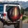 Red Foliage Mystical Forest Ancient Towering Trees Dramatic Light Spare Tire Cover - 3