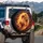 Lion Head Mane Flames Embers Smoke Trails Light Trails Sparks - Wildlife Lover Gift Spare Tire Cover - 3