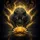 Black Panther Golden Lotus Glowing Eyes Ornate Swirls - Wildlife Lover Decor Gift Spare Tire Cover - 6