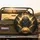 Black Panther Golden Lotus Glowing Eyes Ornate Swirls - Wildlife Lover Decor Gift Spare Tire Cover - 2