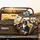Tuxedo Cats Driving Luxury Car Golden Landscape - Cat Lover Travel Gift Spare Tire Cover - 2