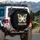 Majestic Luminous White Butterfly Delicate Veins Glowing Amber Freedom Text - Wildlife Lover Gift Spare Tire Cover - 3
