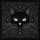 Black Cat White Eyes Whiskers Dark Cosmic Elements - Cat Lover Decor Gift Spare Tire Cover - 6