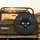 Black Cat White Eyes Whiskers Dark Cosmic Elements - Cat Lover Decor Gift Spare Tire Cover - 2