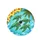 Swimming Green Sea Turtle Tropical Yellow Hibiscus Palm Tree Fronds Ocean Waves - Wildlife Lover Gift Spare Tire Cover - 4