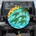 Swimming Green Sea Turtle Tropical Yellow Hibiscus Palm Tree Fronds Ocean Waves - Wildlife Lover Gift Spare Tire Cover - 1