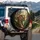 Siberian Tiger Ancient Jungle Ruins - Wildlife Lover Decor Gift Spare Tire Cover - 3
