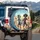 Screaming Zombies Desert Road Trip - Horror Fan Travel Gift Spare Tire Cover - 3
