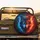 Majestic Split-Face Wolf Ornate Diadem Swirling Smoke Flames - Fantasy Lover Gift Spare Tire Cover - 2