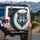 Fierce Snarling Wolf Head Ice Shards Frost Patterns - Wildlife Lover Gift for Nature Lovers Spare Tire Cover - 3