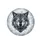 Fierce Snarling Wolf Head Ice Shards Frost Patterns - Wildlife Lover Gift for Nature Lovers Spare Tire Cover - 4