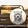 White Snow Leopard Hybrid Gold Jewelry - Wildlife Lover Fantasy Gift Spare Tire Cover - 2