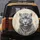 White Snow Leopard Hybrid Gold Jewelry - Wildlife Lover Fantasy Gift Spare Tire Cover - 5