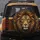 Majestic Lion Head Golden Filigree Teal Jewel Scrollwork - Wildlife Lover Gift Spare Tire Cover - 5