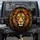 Majestic Lion Head Golden Filigree Teal Jewel Scrollwork - Wildlife Lover Gift Spare Tire Cover - 1