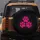 Hot Pink Paw Prints Magenta Swirls Black - Pet Lover Vehicle Gift Spare Tire Cover - 5