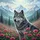 Majestic Gray Wolf Pink Flowers Snow Mountains - Wildlife Lover Gift Spare Tire Cover - 6