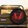 Crimson Butterfly Swirl Black Background Decor Gift for Butterfly Lovers Spare Tire Cover - 2