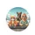 Tabby Cats Golden Retriever Driving Snowy Mountains - Road Trip Adventure Pet Lover Gift Spare Tire Cover - 4