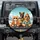 Tabby Cats Golden Retriever Driving Snowy Mountains - Road Trip Adventure Pet Lover Gift Spare Tire Cover - 1
