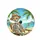 Reclining Skeleton Fedora Sunglasses Tropical Beach Scene - Sunny Vacation Gift Spare Tire Cover - 4