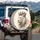 Majestic White Lion Head Golden Crown Jesus - Spiritual Faith Gift for Believers Spare Tire Cover - 3