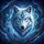 White Wolf Blue Eyes Silver Beadwork Feathers Cosmic Night Sky - Fantasy Lover Gift Spare Tire Cover - 6