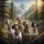 Five Expressive Dogs Mountain Wilderness - Adventure Seeker Wildlife Lover Gift Spare Tire Cover - 6