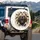 Grizzly Bear Head Roaring Golden Dust - Wildlife Lover Gift Spare Tire Cover - 3