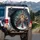 Giraffe Head Distinctive Spotted Pattern Crystalline Shards Spare Tire Cover - 3