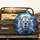 Majestic White Lion Orange Eyes Blue Lightning Stormy Sky - Wildlife Lover Gift Spare Tire Cover - 2