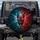 Craggy Skull Fiery Eyes Thorny Growths Entangled Organic - Dark Fantasy Decor Gift Spare Tire Cover - 1