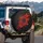 Red Orange Butterfly Swarm Luminous Particles – Decor Gift for Butterfly Lovers Spare Tire Cover - 3