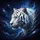 White Tiger Ice Blue Eyes Lightning Gold Energy Cosmic Nebula - Wildlife Lover Gift Spare Tire Cover - 6