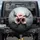 Ethereal Soft Blush Pink Poppy Flowers Dark Charcoal Smoke Tendrils - Elegant Decor Gift Spare Tire Cover - 1